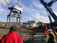 20160303 historische havenkraan naar Stadswerven Dordrecht Tstolk