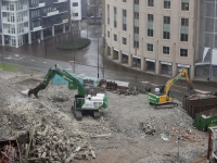 Voormalig belastingkantoor tegen de vlakte deze maand Spuiboulevard Dordrecht