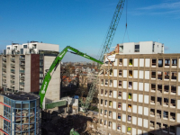 Dronefoto\'s Sloop voormalig Belastingkantoor Spuiboulevard Dordrecht