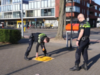 Op verschillende plekken heeft de politie tags aangebracht