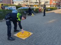 Op verschillende plekken heeft de politie tags aangebracht