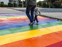 Opening regenboogpad op internationale Coming-Outdag Veerweg papendrecht