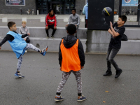 Voetballen op het Energieplein Dordrecht