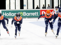 Shorttrack Teamnl traint op de ijsbaan ISU World Cup Shorttrack Sportboulevard