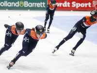 Shorttrack Teamnl traint op de ijsbaan ISU World Cup Shorttrack Sportboulevard