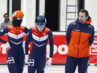 Shorttrack Teamnl traint op de ijsbaan ISU World Cup Shorttrack Sportboulevard