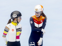 Shorttrack Teamnl traint op de ijsbaan ISU World Cup Shorttrack Sportboulevard