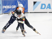 Shorttrack Teamnl traint op de ijsbaan ISU World Cup Shorttrack Sportboulevard