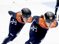 Shorttrack Teamnl traint op de ijsbaan ISU World Cup Shorttrack Sportboulevard