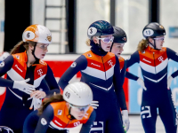 Shorttrack Teamnl traint op de ijsbaan ISU World Cup Shorttrack Sportboulevard