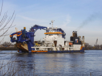 Snijkopzuiger baggerbedrijf Van Oord Kil Dordrecht