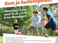 Flyer Buitenspeeldag 13 juni 2018 Weizigtpark