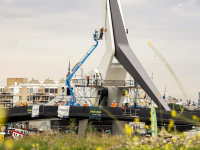 Laatste werkzaanheden aan Prins Clausbrug ingehesen Dordrecht