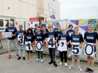 Leerlingen De Atlas rennen mini-Roparun Dordrecht