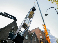 Liftschacht geplaatst Singel Dordrecht