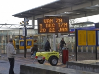 20163011 Matrixbord waarschuwt voor volle treinen Dordrecht Tstolk