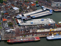 Luchtfoto Binnen en Buiten Kalkhaven Dordrecht