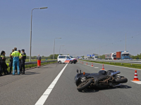 Motorrijder gewond geraakt bij eenzijdig ongeluk