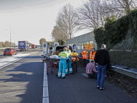 Motorrijder onderuit op afrit A15