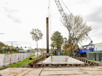 Damwanden eruit getrild waterstofstation BP tankstation Dordrecht