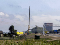 Viaduct geplaatst nieuwe weg A16 Dordrecht