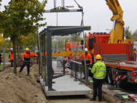 Nieuwe bushokjes voor Qbuzz geplaatst bij Leerpark Dordrecht