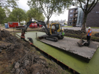 Nieuwe damwanden geplaatst Hoofdland Zwijndrecht