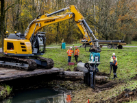 Gestart met werkzaamheden ondergronds gaasscherm tegen bevers De Merwelanden Dordrecht