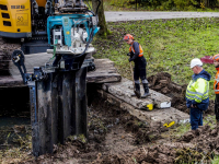 Gestart met werkzaamheden ondergronds gaasscherm tegen bevers De Merwelanden Dordrecht