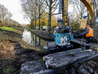 Gestart met werkzaamheden ondergronds gaasscherm tegen bevers De Merwelanden Dordrecht