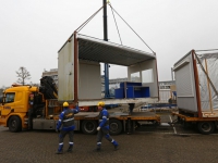 20170702 Bijgebouwen worden weggehaald bij ASZ locatie Amstelwijk Van Der Steenhovenplein Dordrecht Tstolk 001