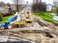 Nieuwe verkeerssiutatie in aanleg Simon De Danserweg Dordrecht