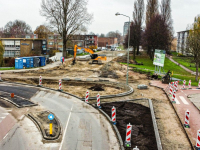 Nieuwe verkeerssiutatie in aanleg Simon De Danserweg Dordrecht