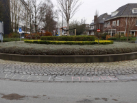 Op straat geschreven protest tegen het eten van vlees Rotonde Spuiweg Dordrecht