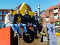 Staken op het statenplein Dordrecht