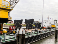 Inhijsen van pijlers Prins Clausbrug Dordrecht