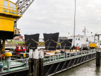 Inhijsen van pijlers Prins Clausbrug Dordrecht