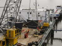 Inhijsen van pijlers Prins Clausbrug Dordrecht