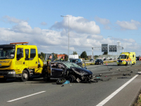 Ravage na aanrijding op A16 Dordrecht