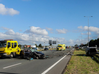 Ravage na aanrijding op A16 Dordrecht