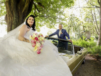 Ellen en Marco op foto Merwesteinpark Dordrecht