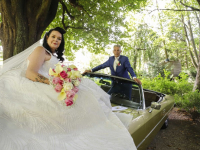 Ellen en Marco op foto Merwesteinpark Dordrecht