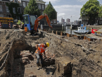 Opgraving middeleeuwse Sint Pontiaanstoren Dordrecht