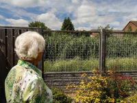 Mevrouw van vijfentachtig jaar niet blij met ontkruid langs de sloot Sterrenburg Dordrecht