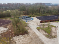 Kantine van voormalig korfbalvereniging KC Dordrecht nog niet gesloopt Sportpark Amstelwijck Dordrecht