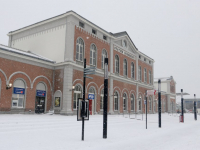 Leeg Station van Dordrecht Sneeuwoverlast Dordrecht