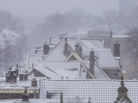 Overzichtsfoto Dordrecht in de sneeuw Singel Dordrecht
