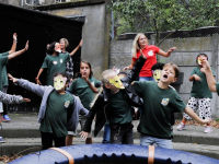 Afsluiting zomerschool met roofvogeldemonstratie Basisschool De Wereldwijzer Dordrecht