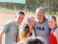 Kiki Bertens geeft tennisclinic bij jubilerend CC Schenkeldijk Dordrecht
