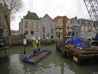 Werkzaamheden tijdelijke brug Nieuwe Haven Dordrecht